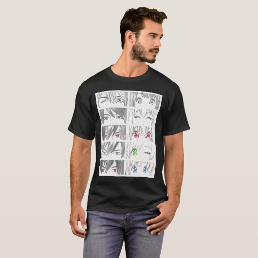 Anime Faces Kawaii T-shirt (Voorkant volledig)