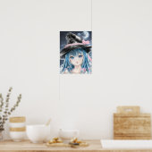 Anime Fairy Girl Halloween Illustratie Poster (Keuken)