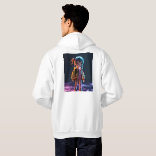 Anime fan art hoodie (Achterkant volledig)