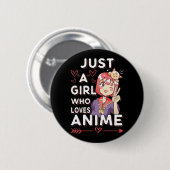Anime Fan Girl Otaku Japanse Manga Lover Ronde Button 5,7 Cm (Voorkant /achterkant)