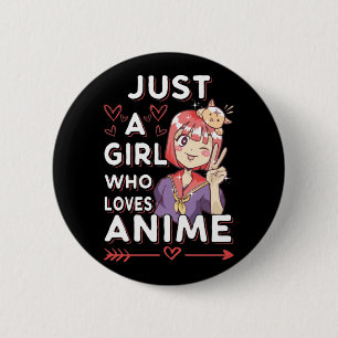 Anime Fan Girl Otaku Ronde Button 5,7 Cm