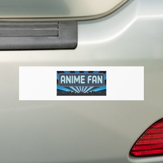 Anime Fan Marquee Bumpersticker (Op auto)