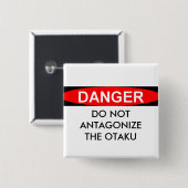 Anime fan vierkante button 5,1 cm (Voorkant /achterkant)