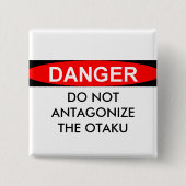 Anime fan vierkante button 5,1 cm (Voorkant)