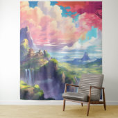 Anime fantastisch landschap wandtapijt wandkleed (In situ)