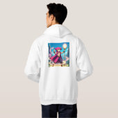 Anime Fantasy Mage Boy Casting Magic with Glowing Hoodie (Achterkant volledig)