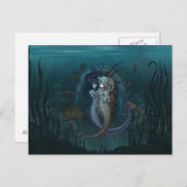Anime Fantasy Mermaids Briefkaart (Voorkant / Achterkant)