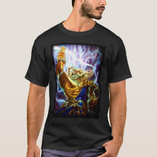 Anime Fantasy Zeus Warrior Graphic T-shirt