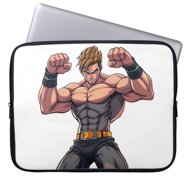 Anime Fighter Laptop Sleeve (Voorkant)