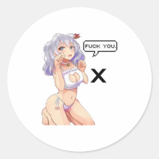 Anime Figures Girl Japans Foxy Sexy Cat Ea Ronde Sticker