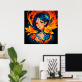 Anime Flower Queen Poster (Thuiskantoor)