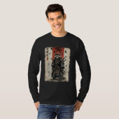 Anime for Men, Samurai Raccoon Graphic, Japanese W T-shirt (Voorkant volledig)
