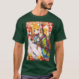 Anime Fox Girl Kawaii Waifu esthetische Japanse ot T-shirt