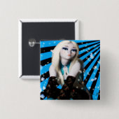 Anime Frost Elfin Girl Vierkante Button 5,1 Cm (Voorkant /achterkant)