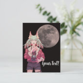 Anime, full moon briefkaart (Staand voorkant)