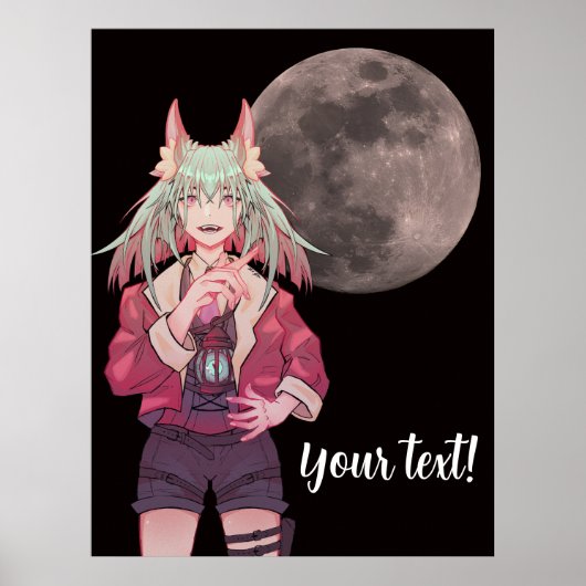 Anime, full moon poster (Voorkant)