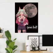 Anime, full moon poster (Thuiskantoor)