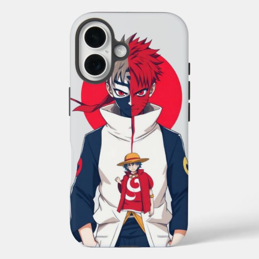 Anime Fusion iPhone Case – Luffy One Piece & Pain (Achterkant)