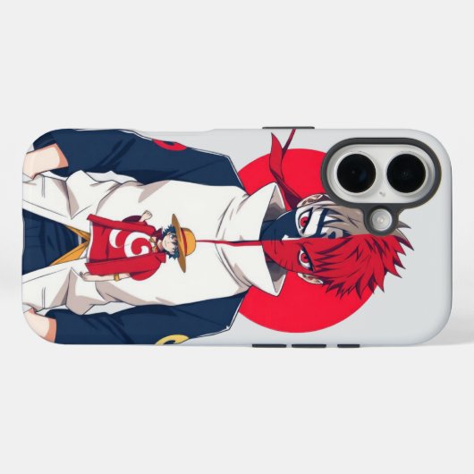 Anime Fusion iPhone Case – Luffy One Piece & Pain (Achterkant (horizontaal))