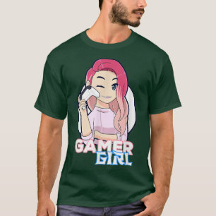 Anime Gamer Cute Girl Gaming Kawaii T-shirt