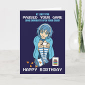 Anime Gamer Girl heeft je game-Kaart onderbroken Kaart (Voorkant)