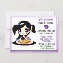 Anime Gamer Meisje Verjaardag Pizza Feest