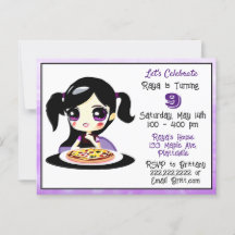 Anime Gamer Meisje Verjaardag Pizza Feestje