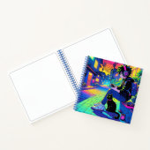 Anime Gamer met Black Cat | Notitieboek (Binnen)