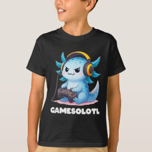 Anime Gamesolotl Axolotl Boys 10-12 Kind Gamer Gam T-shirt