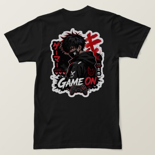 Anime Gaming Logo T-shirt (Design achterkant)