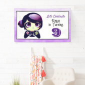 Anime Gaming Meisje Verjaardagsfeest Spandoek (Insitu)