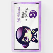 Anime Gaming Meisje Verjaardagsfeest Spandoek (Verticaal)
