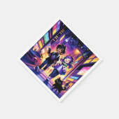 Anime Gaming Paar met hun Kat | Servet (Hoek)