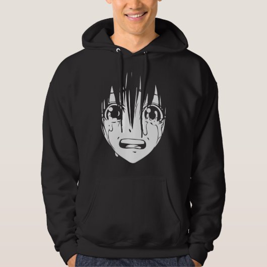 Anime Geboste Sweatshirt: Droogmeisje (zwart) Hoodie (Voorkant)