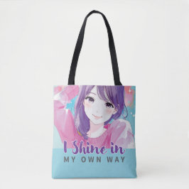 Anime-geïnspireerde designtas met expressieve noti tote bag