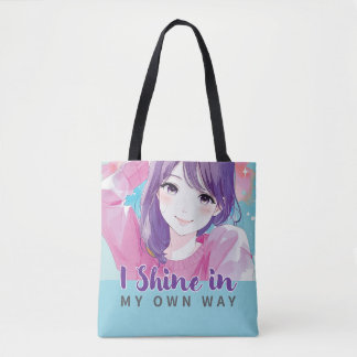 Anime-geïnspireerde designtas met expressieve noti tote bag