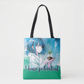 Anime-geïnspireerde designtas met expressieve noti tote bag