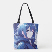 Anime-geïnspireerde designtas met expressieve noti tote bag (Achterkant)