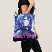 Anime-geïnspireerde designtas met expressieve noti tote bag (Dichtbij)