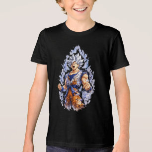 Anime-Geïnspireerde krijger grafische T-shirt – Zw