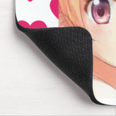 Anime gembergelige meisjesogen muismat (Hoek)