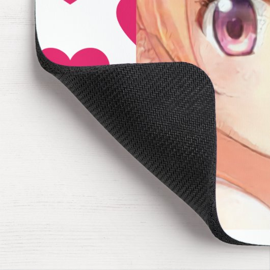 Anime gembergelige meisjesogen muismat (Hoek)