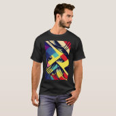 Anime gezicht retro t-shirt (Voorkant volledig)