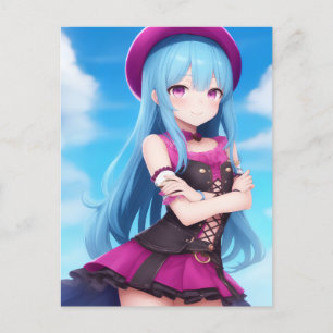 Anime Girl 007 Briefkaart