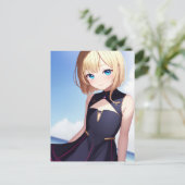 Anime Girl 009 Briefkaart (Staand voorkant)