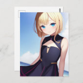 Anime Girl 009 Briefkaart (Voorkant / Achterkant)