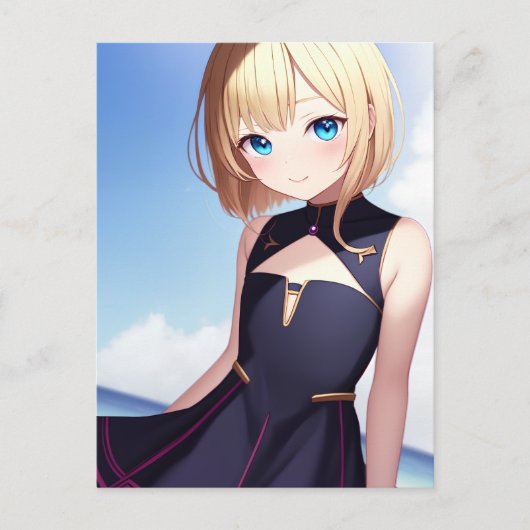 Anime Girl 009 Briefkaart (Voorkant)