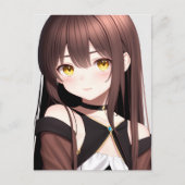 Anime Girl 015 Briefkaart (Voorkant)