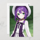 Anime Girl 018 Briefkaart (Voorkant / Achterkant)