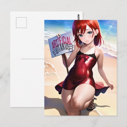 Anime Girl 027 Briefkaart (Voorkant / Achterkant)